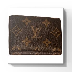Louis Vuitton Card Case with Louis Vuitton Box & Bag